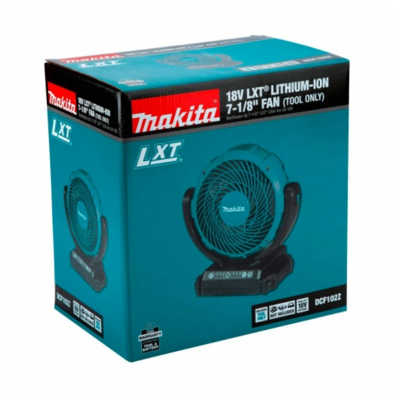 Ασύρματος ανεμιστήρας Makita DCF102Z, 18 V, 4.6 m³/λεπτό, 18 εκ., χωρίς μπαταρία και φορτιστή
