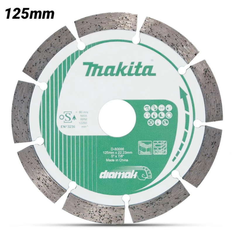 Διαμαντόδισκος MAKITA DIAMAK D-80086, 125x22.23 χλστ.