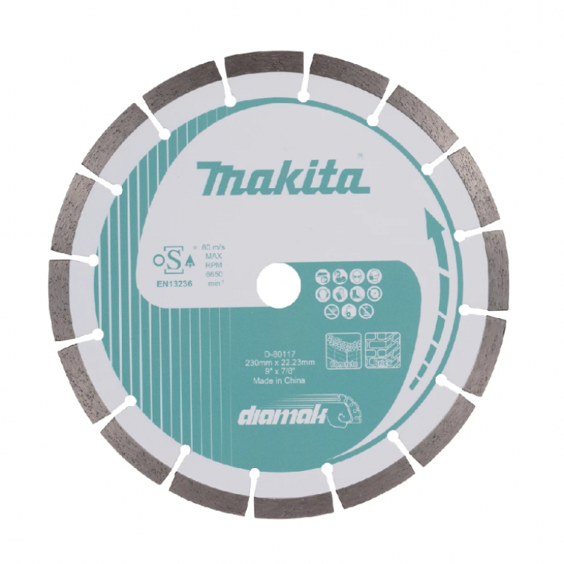 Διαμαντόδισκος γενικής χρήσης Makita Diamak D-80117, 230x22.23 χλστ.