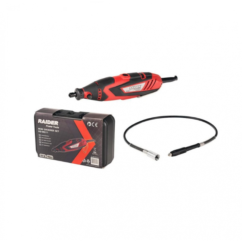 Ηλεκτρικό Τριβείο Raider RD-MG11, 135W, τσοκ 3.2 χιλ., με βαλίτσα, 044111