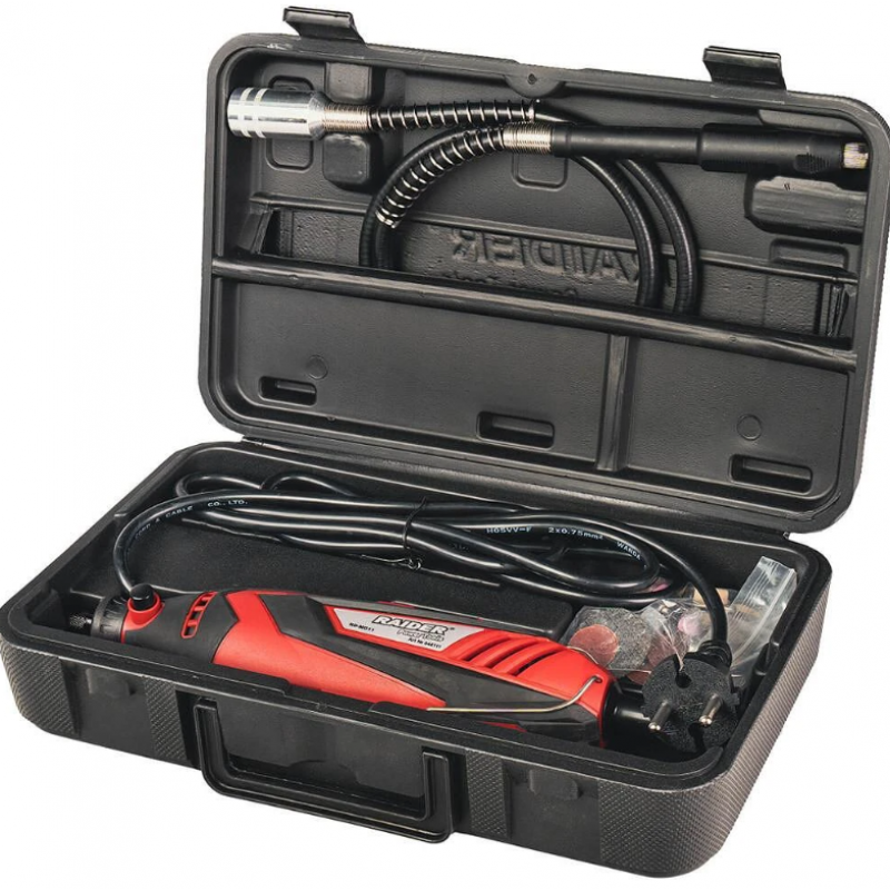 Ηλεκτρικό Τριβείο Raider RD-MG11, 135W, τσοκ 3.2 χιλ., με βαλίτσα, 044111