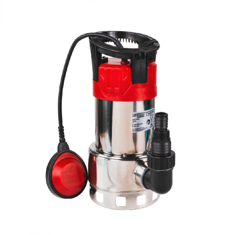 Υποβρύχια Αντλία Βρόμικου Νερού Raider RD-WP64 INOX, 1", 750W, 233 λτ/λεπτό, 8μ