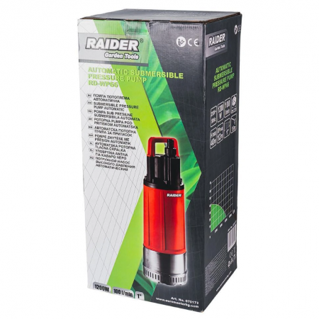 Υποβρύχια Αντλία Καθαρού Νερού Raider RD-WP66 INOX, 1", 1200W, 100 λτ/λεπτό, 40 μ