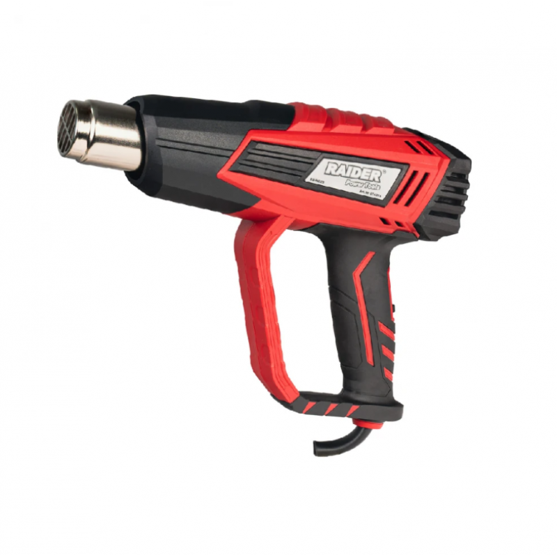 Πιστόλι θερμού αέρα Raider RD-HG28, 2000 W, 2 επίπεδα, LCD, 5 ακροφύσια, βαλιτσάκι, 074316       