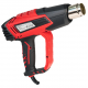 Πιστόλι θερμού αέρα Raider RD-HG28, 2000 W, 2 επίπεδα, LCD, 5 ακροφύσια, βαλιτσάκι, 074316       