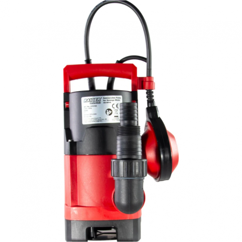 Βυθιζόμενη αντλία για βρόμικο νερό Raider RD-WP46, 400 W, 1" 125 L/λεπτό, 5 μ