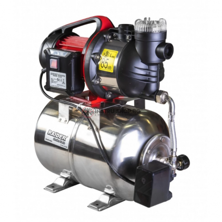 Υδροφόρος Raider RD-WP1300S 1300W 1" max 80L/min 3bar 48m Inox+