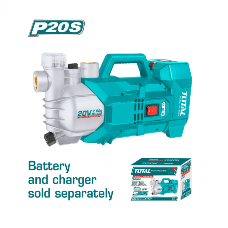 Αντλία νερού μπαταρίας TOTAL, 20 V, 180 W, 47 L/min, TL TGWPLI201801