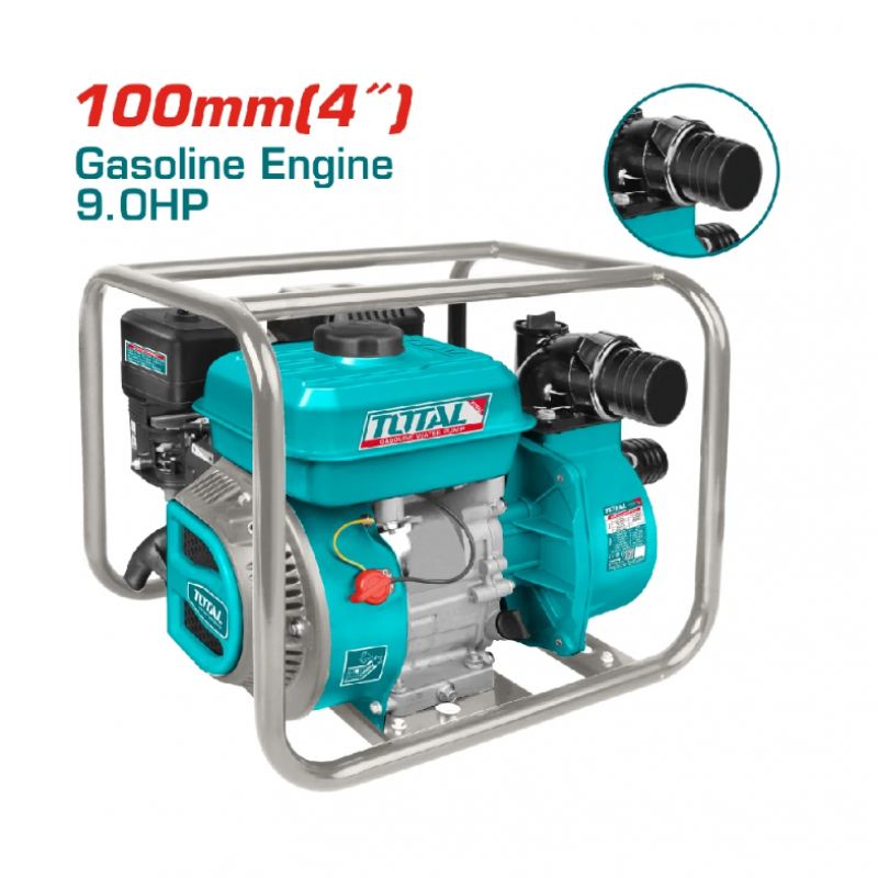 Βενζινοκίνητη αντλία νερού TOTAL Industrial, 4", 90 m³/h, 30 m, 6.7 kW, TL IND TP3401