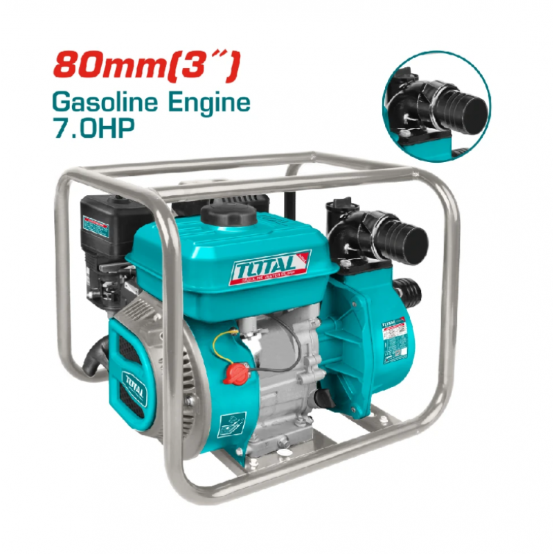 Βενζινοκίνητη αντλία νερού TOTAL Industrial, 3", 60 m³/h, 32 μ., 5.2 kW, TL IND TP3302