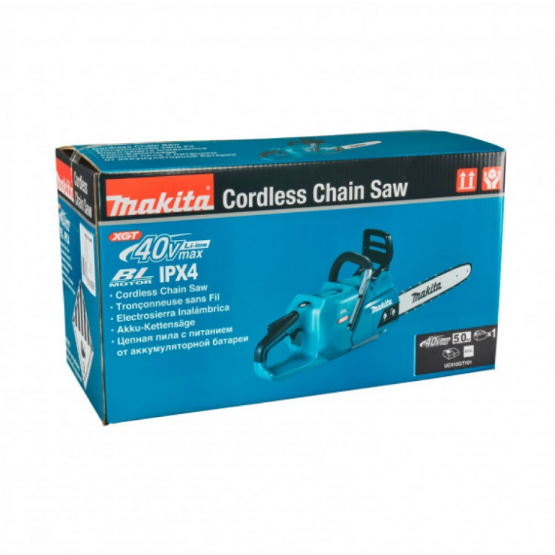 Επαγγελματικό ασύρματο αλυσοπρίονο Makita UC012GT101, XGT, 40V, 5Ah, 40 εκ., με μπαταρία και φορτιστή 