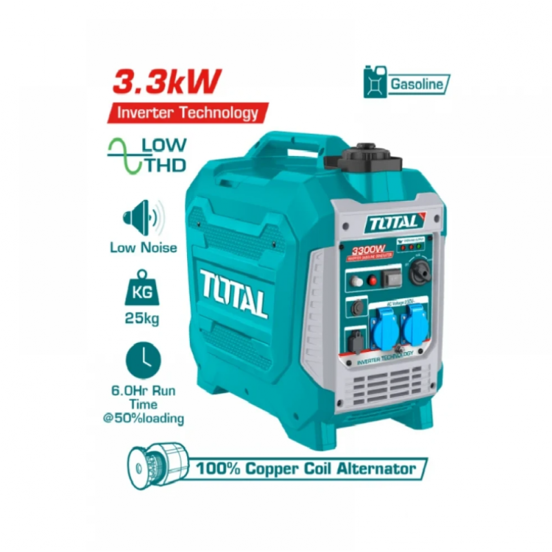 Βενζινοκίνητη γεννήτριας INVERTER TOTAL INDUSTRIAL, 3.3 kW, TL IND TP535006