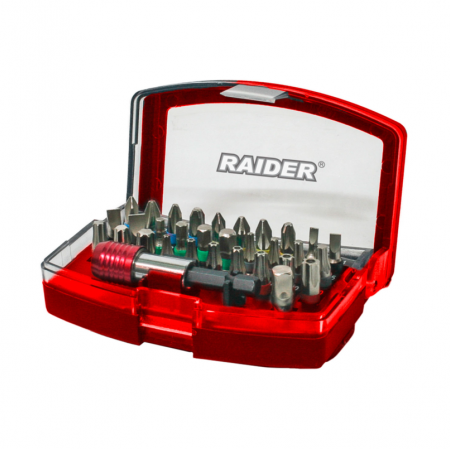 Μύτες και μαγνητική βάση γρήγορης αλλαγής Raider 1/4", σετ 32 τεμαχίων