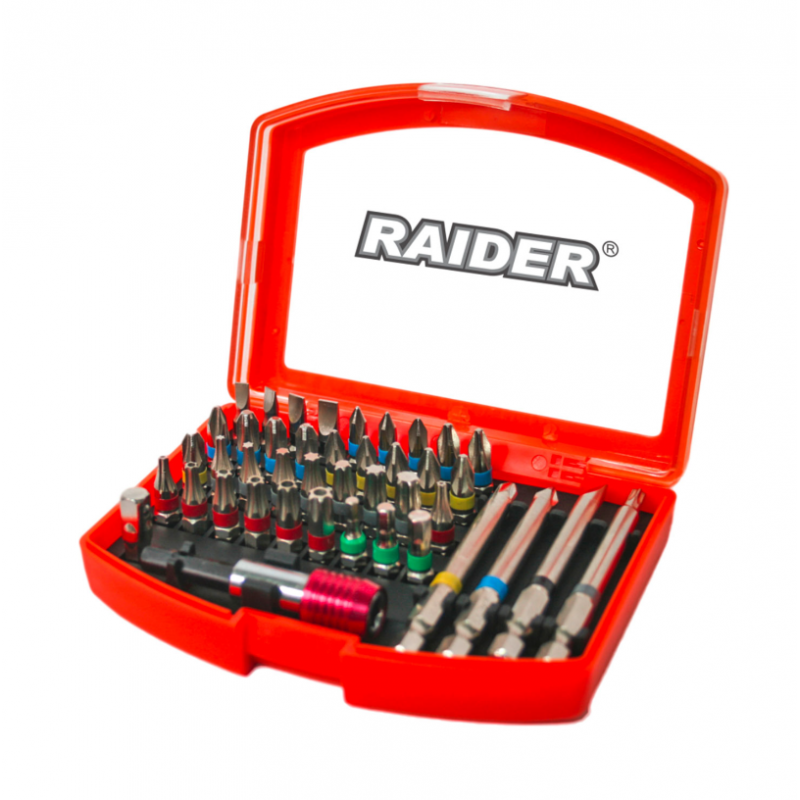 Μύτες και μαγνητική βάση ταχείας αλλαγής Raider 1/4", σετ 42 τεμαχίων