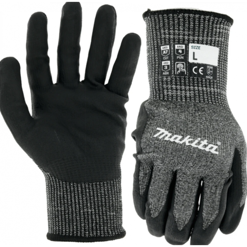 Γάντια Εργασίας Makita Advanced FitKnit™ L, Επίπεδο Προστασίας Κοπής 7, P-84729