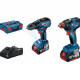Bosch GSR 18V-50 + GDX 18V-200 – Σετ ασύρματων εργαλείων με 2 μπαταρίες 4.0Ah, φορτιστή GAL 18V-40 και θήκη L-Boxx 136