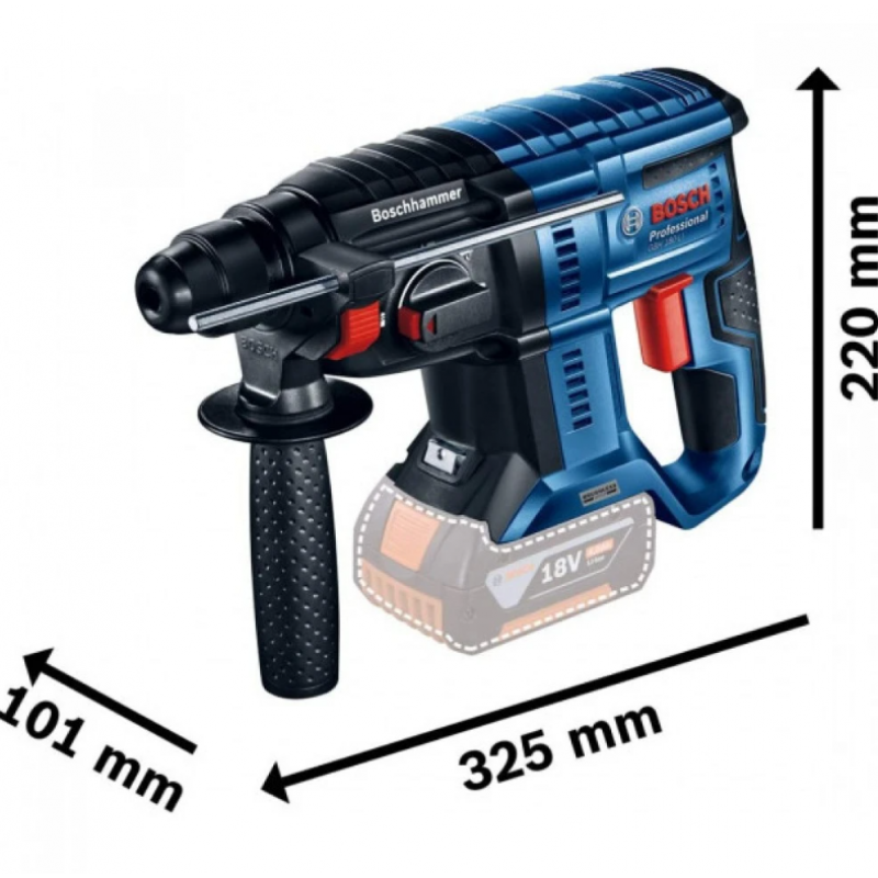 Ασύρματο περιστροφικό πιστολέτο Bosch GBH 180-LI 18 V