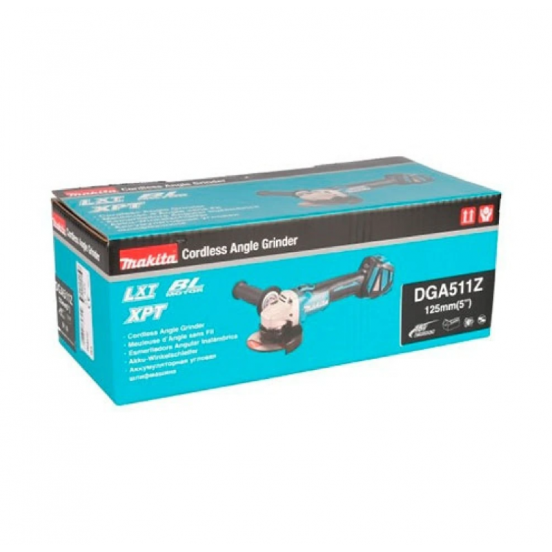 Ασύρματος Γωνιακός Τροχός Makita DGA511Z 18V, 125 mm – Με Ρύθμιση Στροφών (Χωρίς Μπαταρία και Φορτιστή)