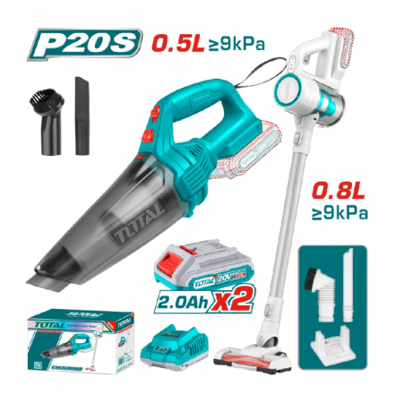 Σετ Ασύρματων Σκουπών TOTAL TOSLI29832E, 20V, 2 x 2.0Ah