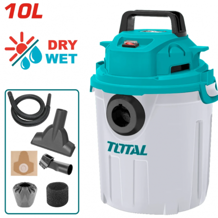 Σκούπα ξηρού και υγρού καθαρισμού TOTAL TL TVC10101, 1000W, 10L