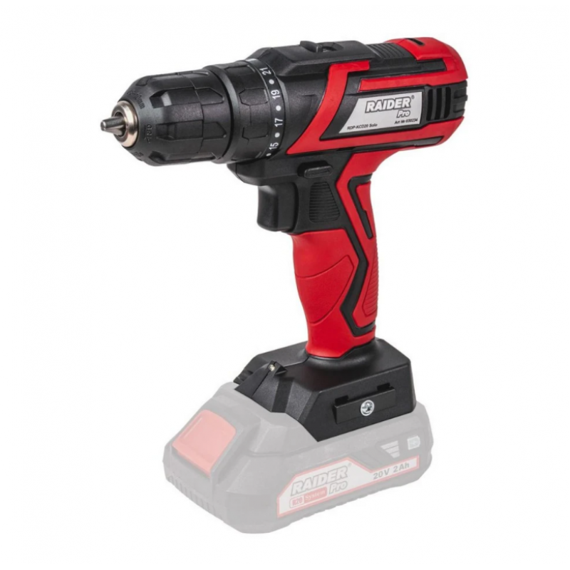 Σετ Επαναφορτιζόμενων Εργαλείων Raider RDP-BXS9, R20, 20 V, 2x2 Ah με Μπαταρίες, Φορτιστή και Τσάντα, 030328
