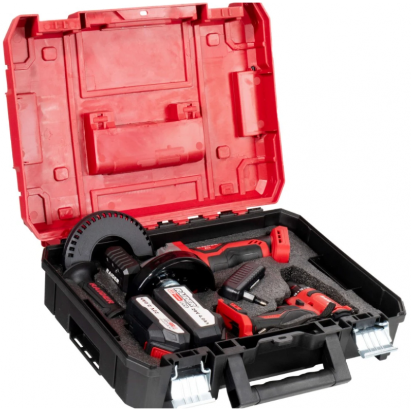 Σετ Επαναφορτιζόμενων Εργαλείων Raider PBCDI20 + SPAG20 R20 030238 – Δραπανοκατσάβιδο & Γωνιακός Τροχός