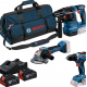Σετ επαναφορτιζόμενων εργαλείων Bosch Professional – GBH 18V‑22 + GWS 18V‑8 + GSR 18V‑65, 18 V, 4 Ah