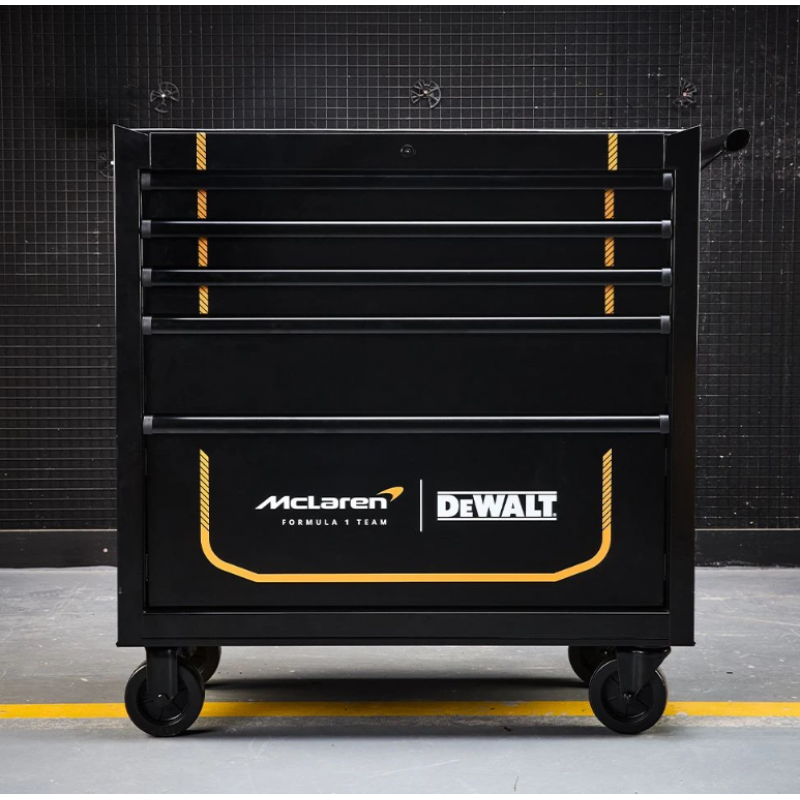 Μεταλλικό καρότσι εργαλείων DeWALT DWST98236-1 McLaren F1 Team – 900 mm, 5 συρτάρια