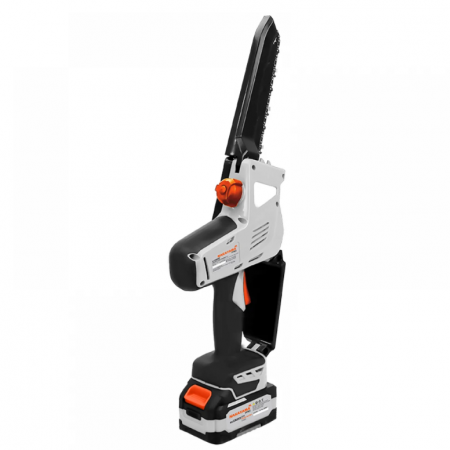Επαναφορτιζόμενο brushless μίνι αλυσοπρίονο NAKAYAMA EC1520, 21V, 14 m/s, 2 x 5Ah, λάμα 20 cm, με βαλίτσα