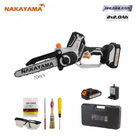 Αλυσοπρίονο μπαταρίας NAKAYAMA EC1200, 20 εκ., 21V, με μπαταρία και φορτιστή
