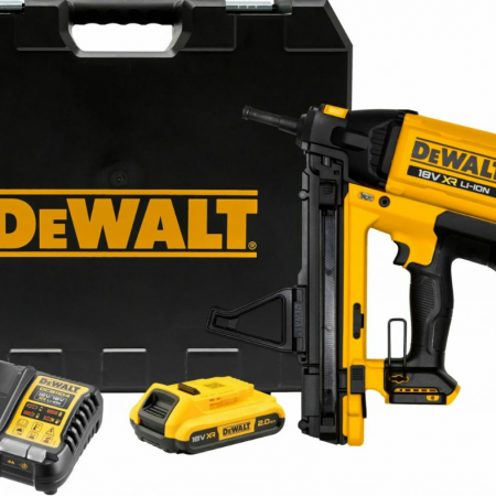 Επαναφορτιζόμενο καρφωτικό με αέριο DeWALT DGN845D1-QW, 18V XR, 13 - 40 χλστ, με μπαταρία 2.0 Ah, φορτιστή και βαλίτσα