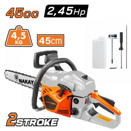 Βενζινοκίνητο αλυσοπρίονο NAKAYAMA PC4600, 2.45 hp, 45 cm