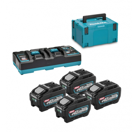 Σετ Μπαταριών και Φορτιστή Makita XGT – 4 x 5.0Ah BL4050F, DC40RB, 191U42-2 + ΔΩΡΟ Μπαταρία XGT BL4040F