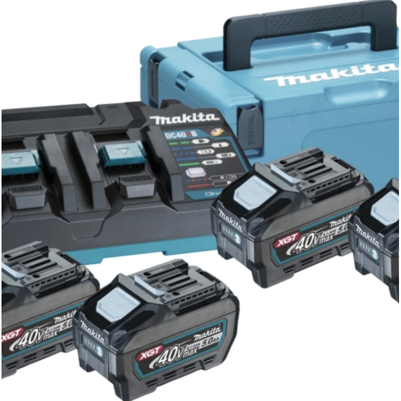 Σετ Μπαταριών και Φορτιστή Makita XGT – 4 x 5.0Ah BL4050F, DC40RB, 191U42-2 + ΔΩΡΟ Μπαταρία XGT BL4040F
