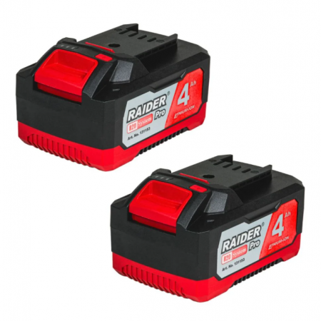 Σετ επαναφορτιζόμενων μπαταριών Raider R20, 20 V, 2 x 4 Ah, για το σύστημα RDP-R20 System
