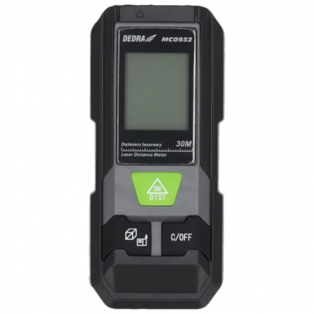 Μετρητής αποστάσεων λέιζερ Dedra MC0932, 30 m, ±5 mm / 10 m, κόκκινη δέσμη