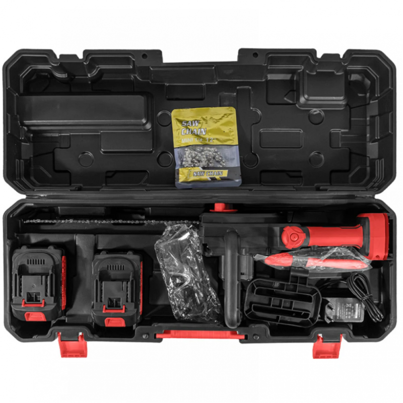 Αλυσοπρίονο μπαταρίας KUMATSUGEN KDC212, 20 V, 30 cm, 2 x 4.0 Ah, φορτιστής και βαλίτσα