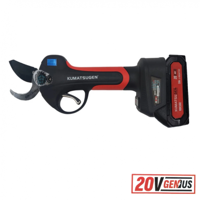 Ασύρματο ψαλίδι κλαδέματος KUMATSUGEN KDC232, 20 V, 0-22/32 mm, 2 x 2.0 Ah, φορτιστής, σε βαλίτσα