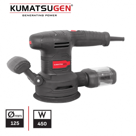 Έκκεντρο παλμικό τριβείο KUMATSUGEN KSS245, 450 W, Ø125 mm, 7000-13000 σ.α.λ., με σύστημα συλλογής σκόνης