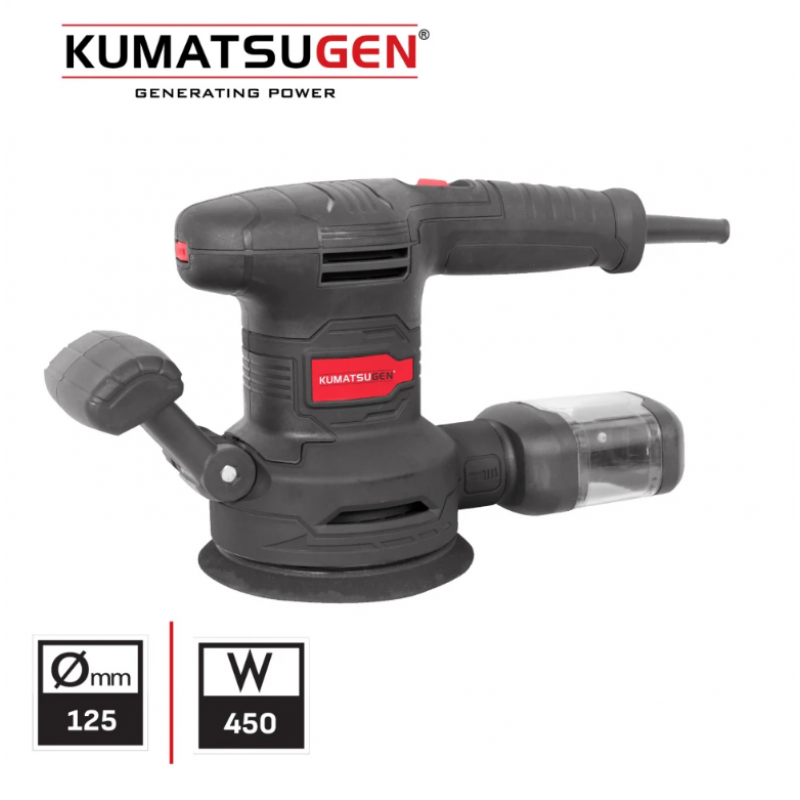 Έκκεντρο παλμικό τριβείο KUMATSUGEN KSS245, 450 W, Ø125 mm, 7000-13000 σ.α.λ., με σύστημα συλλογής σκόνης