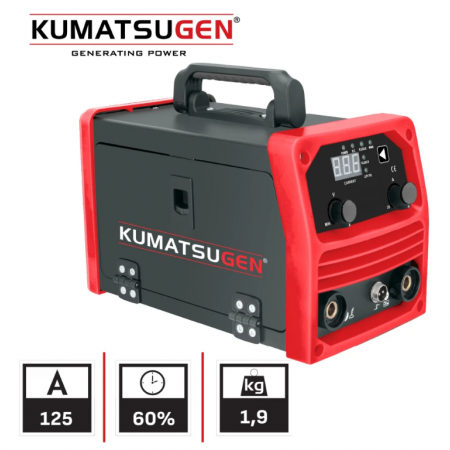 Πολυλειτουργικός Ηλεκτροσυγκολλητής KUMATSUGEN KWM130, MIG/MAG/MMA, TIG 125 A-60%, για Συγκόλληση Χωρίς Αέριο