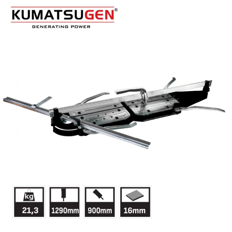 Μηχανή Κοπής Πλακιδίων KUMATSUGEN KTC115, 1290 mm, έως 16 mm, με Βάση Αλουμινίου