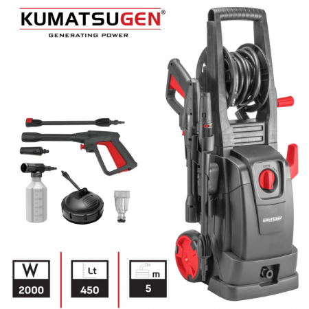 Ηλεκτρικό Πλυστικό Υψηλής Πίεσης KUMATSUGEN KPW150, 2000 W, 150 bar, 450 L/ώρα