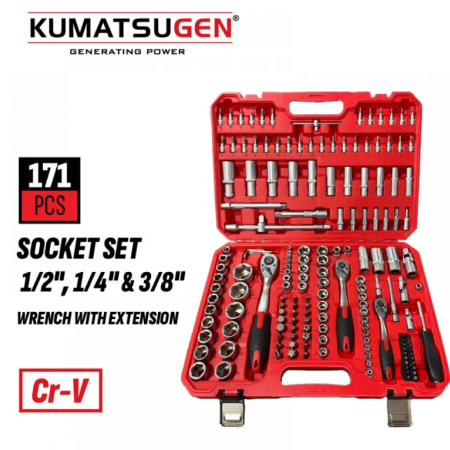 Σετ καστάνιας KUMATSUGEN KHT110, 1/4", 3/8" και 1/2", 171 τεμαχίων