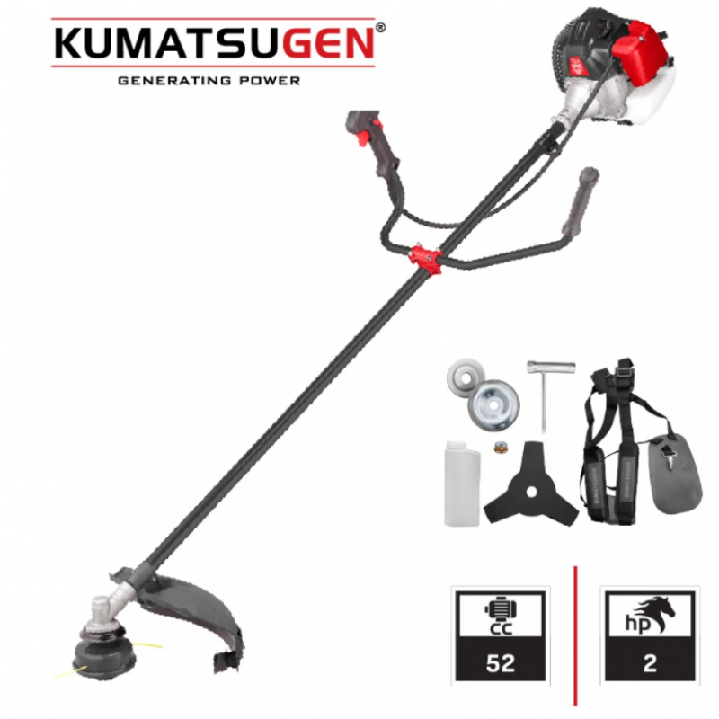 Βενζινοκίνητο Θαμνοκοπτικό KUMATSUGEN KBC520, 2 HP, 1500 W, 52 cc, Ø28 mm
