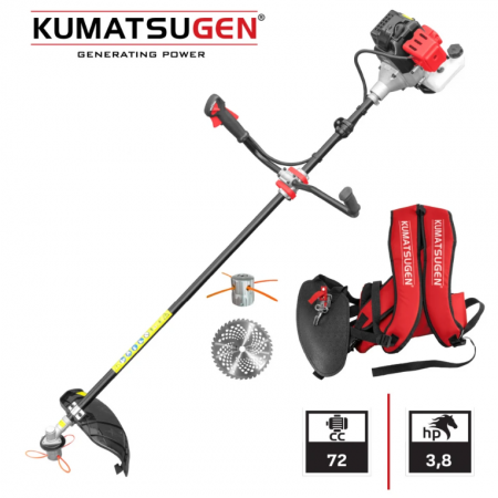 Βενζινοκίνητο Χορτοκοπτικό KUMATSUGEN KBC720, 3.8 HP, 2.8 kW, 72 cc, άξονας 28 mm