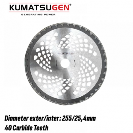 Δίσκος θαμνοκοπτικού KUMATSUGEN KM707, 255 mm / 25,4 mm, 40 δόντια