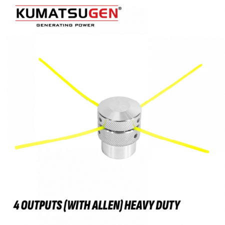 Καθολική κεφαλή μεσινέζας αλουμινίου KUMATSUGEN KM305 HEAVY DUTY, 4 εξόδων, για μεσινέζα 3 mm – 5 mm