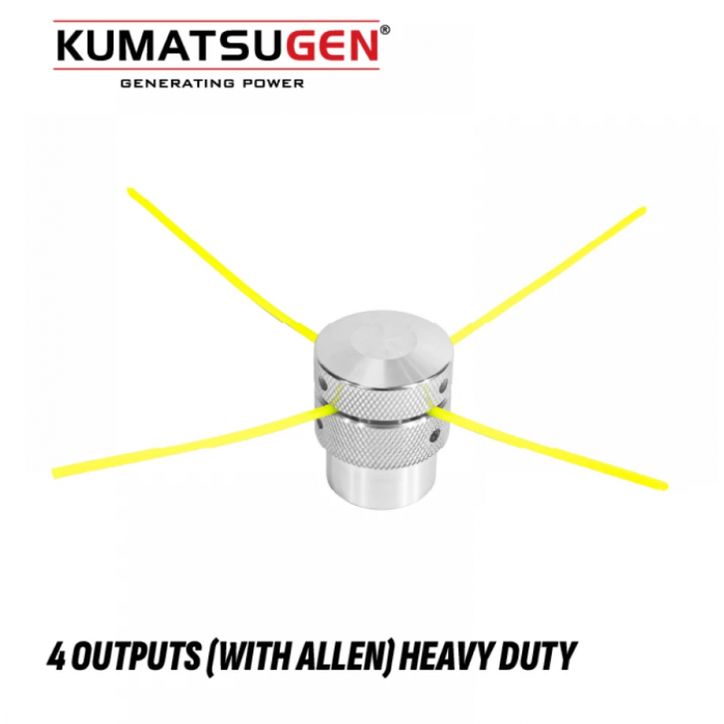 Καθολική κεφαλή μεσινέζας αλουμινίου KUMATSUGEN KM305 HEAVY DUTY, 4 εξόδων, για μεσινέζα 3 mm – 5 mm