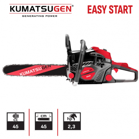Βενζινοκίνητο αλυσοπρίονο KUMATSUGEN KCS450, 45 cc, 2,3 HP, 1700 W, λάμα 45 cm